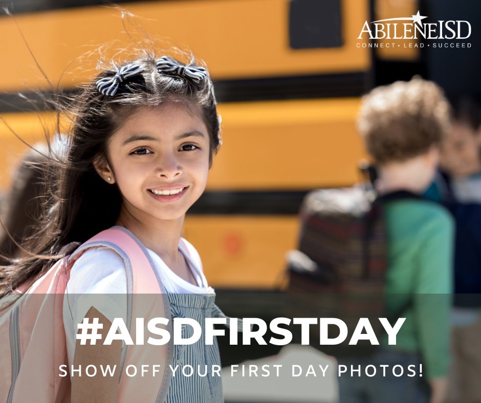 abileneisd's tweet photo. Rise and shine, AISD Family! It’s #AISDFirstDay! 😍 🙌 #AISDitstheheart https://t.co/ZdyzNnaIbg