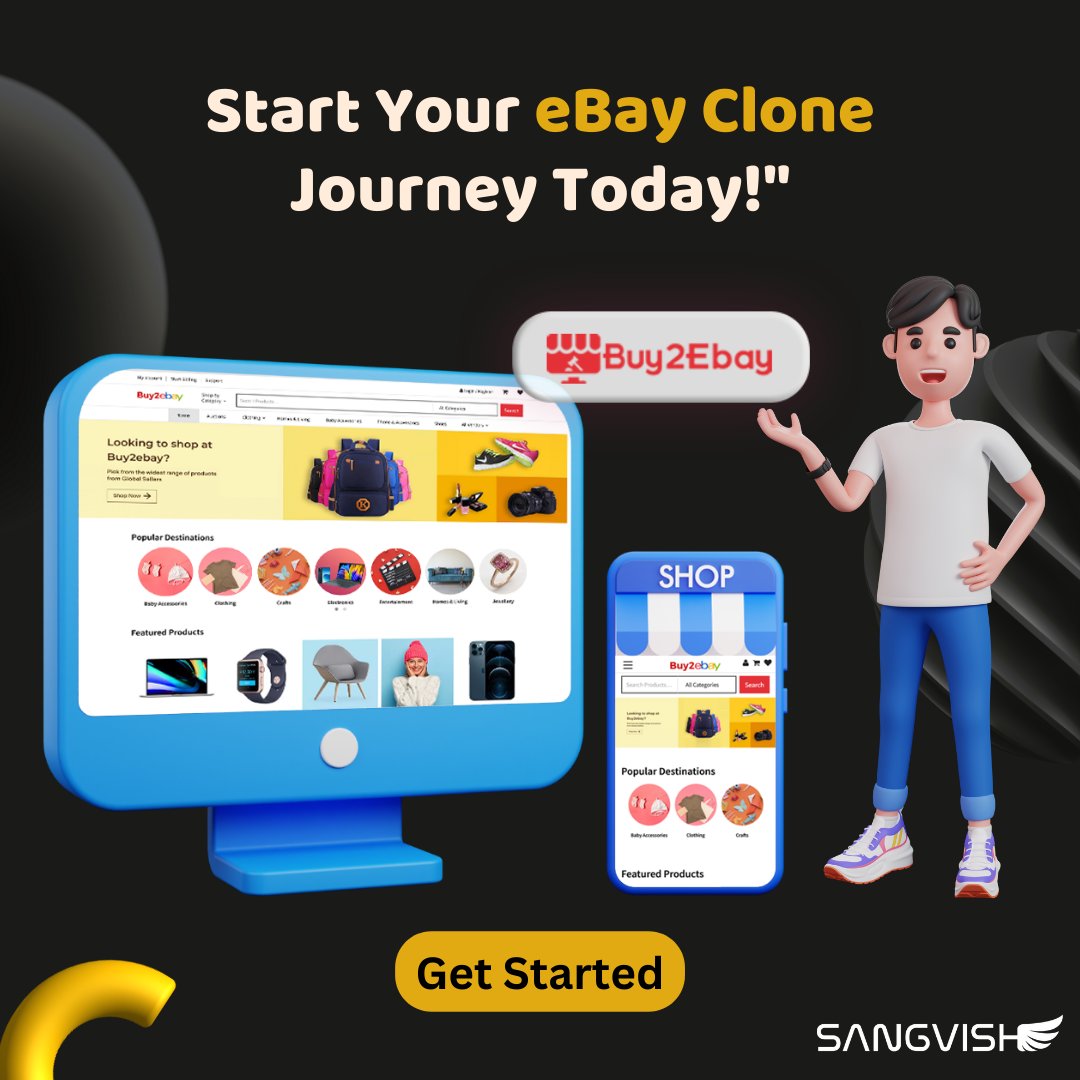 SangVishTech's tweet image. Your dream #Marketplace is now just a click away! 🌐 Discover the wonders of our #eBayclonescript and embark on a journey of #innovation, #Growth, and #success. 🚀💰
visit sangvish.com/ebay-clone/
#business #webdev #technology #code #ecommerce