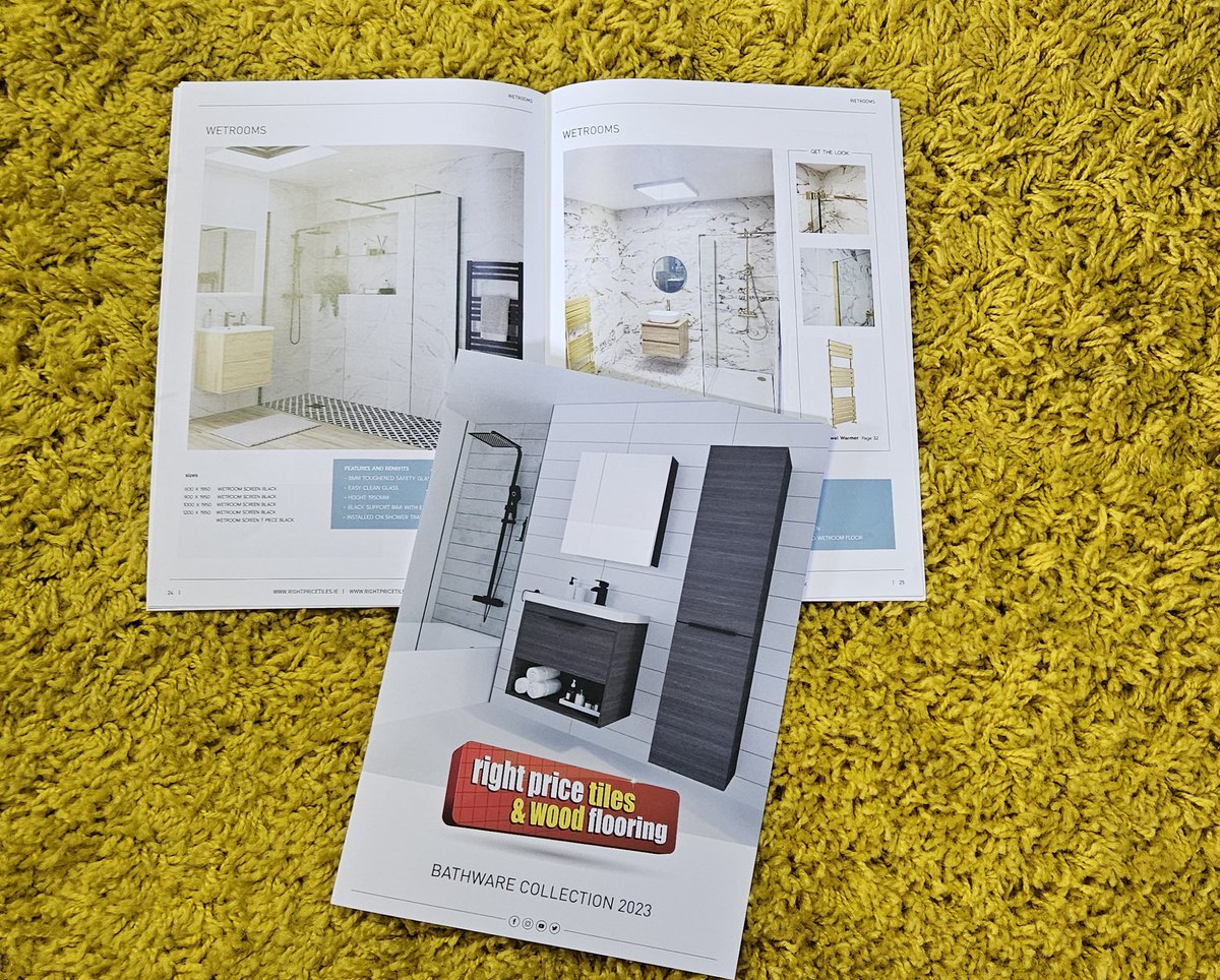 Have you picked up a copy of the new @RightPriceTile bathroom brochure? (Designed by our good selves!) With their up to 70% off sale happening, now is a good time to shop for that bathroom renovation!  #BrochureDesign #DigitalAdvertising #RadioAdvertising #SaleNowOn