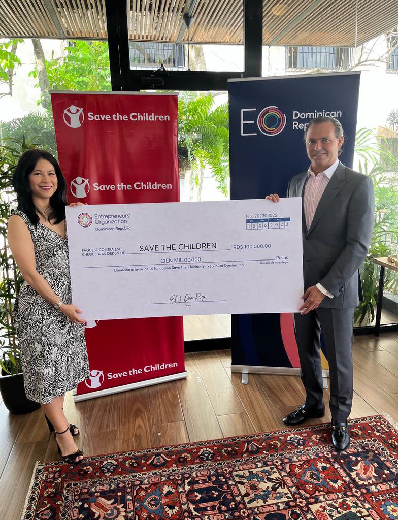 Agradecido de la organización
<a href="/EODominicana/">EO Dominicana</a> y a todos sus miembros, su pasada presidente <a href="/karinachez/">Karina Chez</a> por él aporte realizado a <a href="/SaveChildrenRD/">Save the Children RD</a>
para sumar a proyectos de educación ejecutamos actualmente.