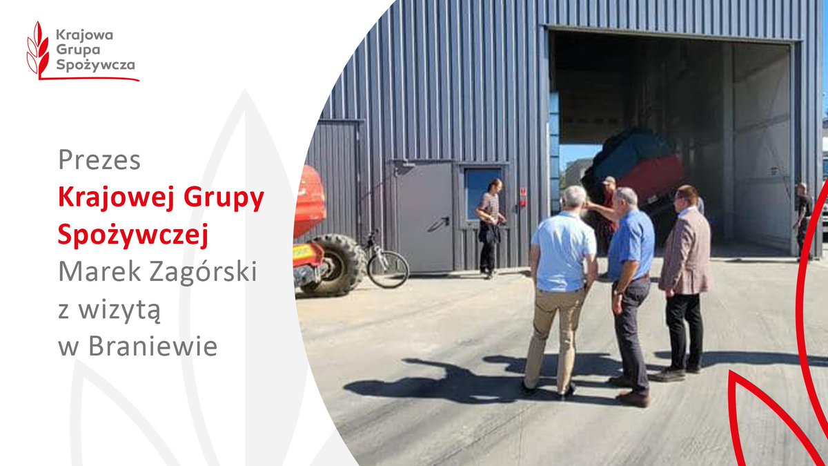 Krajowa Grupa Spożywcza S.A. (@kgs_pl) on Twitter photo 14 sierpnia w Braniewie miała miejsce wizyta prezesa Krajowej Grupy Spożywczej Marka Zagórskiego. Oprócz wizyty na zmodernizowanej linii technologicznej, Prezes miał możliwość omówienia II etapu inwestycji, które mają zwiększyć zakres usług Elewatora. <a href="/Elewarr1/">Elewarr sp. z o.o.</a> 14 sierpnia w Braniewie miała miejsce wizyta prezesa Krajowej Grupy Spożywczej Marka Zagórskiego. Oprócz wizyty na zmodernizowanej linii technologicznej, Prezes miał możliwość omówienia II etapu inwestycji, które mają zwiększyć zakres usług Elewatora. <a href="/Elewarr1/">Elewarr sp. z o.o.</a>