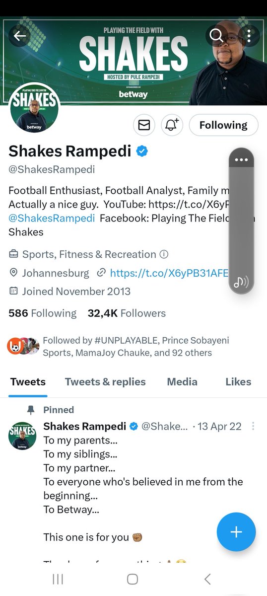 @ShakesRampedi @Betway_za Been Following and Subscribed #PTFWShakes #PTFWSBetway Peter Shalulile