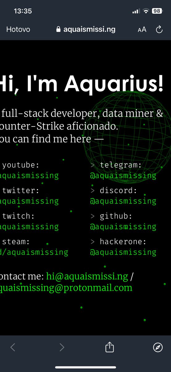 CzernochCS's tweet photo. @aquaismissing @ThourCS @CounterStrike Bro talking about this but can’t even make his site mobile responsive.
What a “Full-Stack Developer” https://t.co/folPRnHKEI
