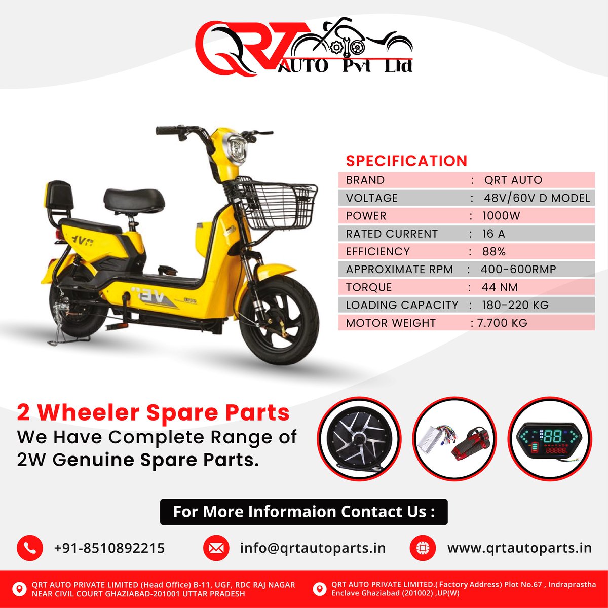 qrtautoparts's tweet photo. Discover the Heartbeat of Electric Power with Qrt Auto Pvt Ltd. As Urban Landscapes Transform and Sustainability Takes Center Stage, we're Steering the Course with Precision-crafted Electric 2-Wheeler Components. Get Ready to Redefine Your Ride! ⚡🚀 #QrtAuto #EcoRevolution" https://t.co/K59sWYp67o
