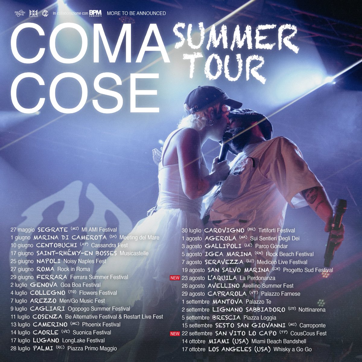 Dal vivo MORSICHIAMO 🍉🍉 e se non ci hai ancora visto ecco il calendario aggiornato 💖💖 #comscose #tour 

comacose.it/tour/