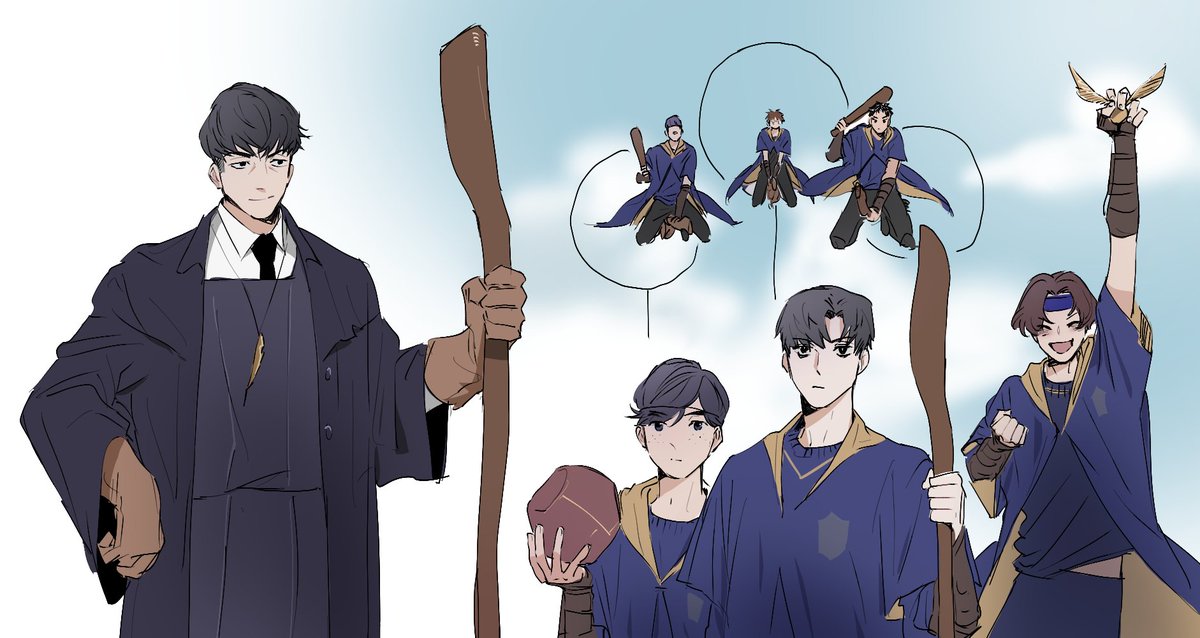 그 에유...
비행술 교수와 퀴디치팀(근데 정원을못채운)