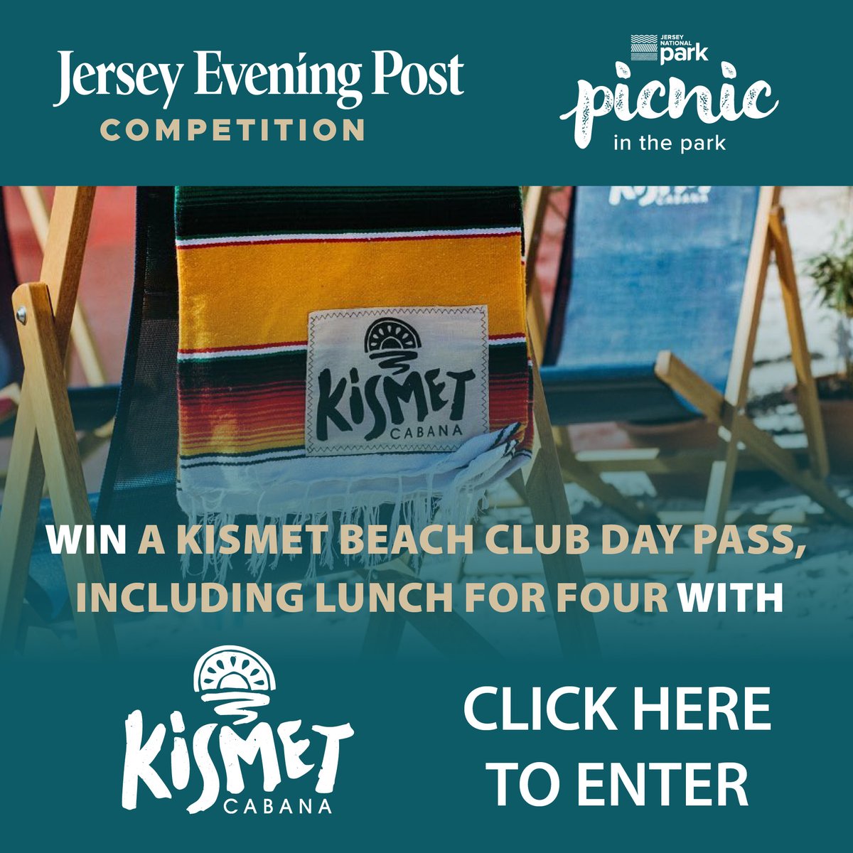 🏖️ WIN A KISMET BEACH CLUB DAY PASS FOR FOUR PEOPLE! 🏖️ The Jersey Evening Post has partnered with @jsynationalpark to bring you an incredible opportunity! Hurry! Entries close on Tuesday, August 21, 2023. For more information and to enter, click here: brnw.ch/21wBHnY