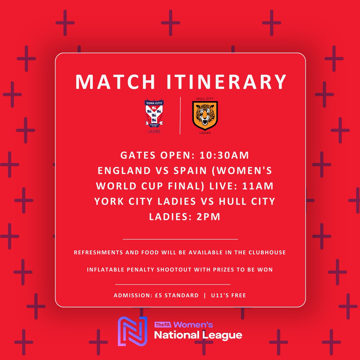 🚨 Key information for this weekend's #FAWNLBIGKICKOFF23 league opener against <a href="/HullCityLFC/">Hull City Ladies</a> (held at <a href="/TadcasterAlbion/">Tadcaster Albion</a>)

📺 Watch the Women's World Cup final with us ahead of our season opener at the So-Trak Stadium. 

#YCLFC #MinsterBelles