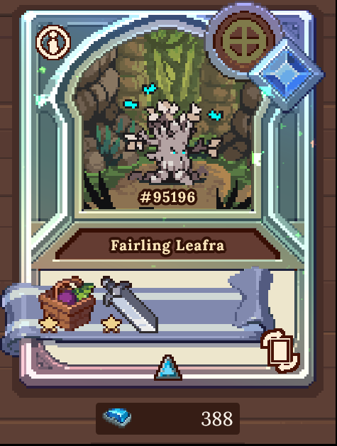 boggsee33's tweet photo. Hero's came running back to #HQ this afternoon with something peculiar with them It's an #OddVariant rare pet the #FairlingLeafra !
We have been searching for one to add to our collection and for a good price. I told them to take this back an put with the other Ent's.
@DeFiKingdoms