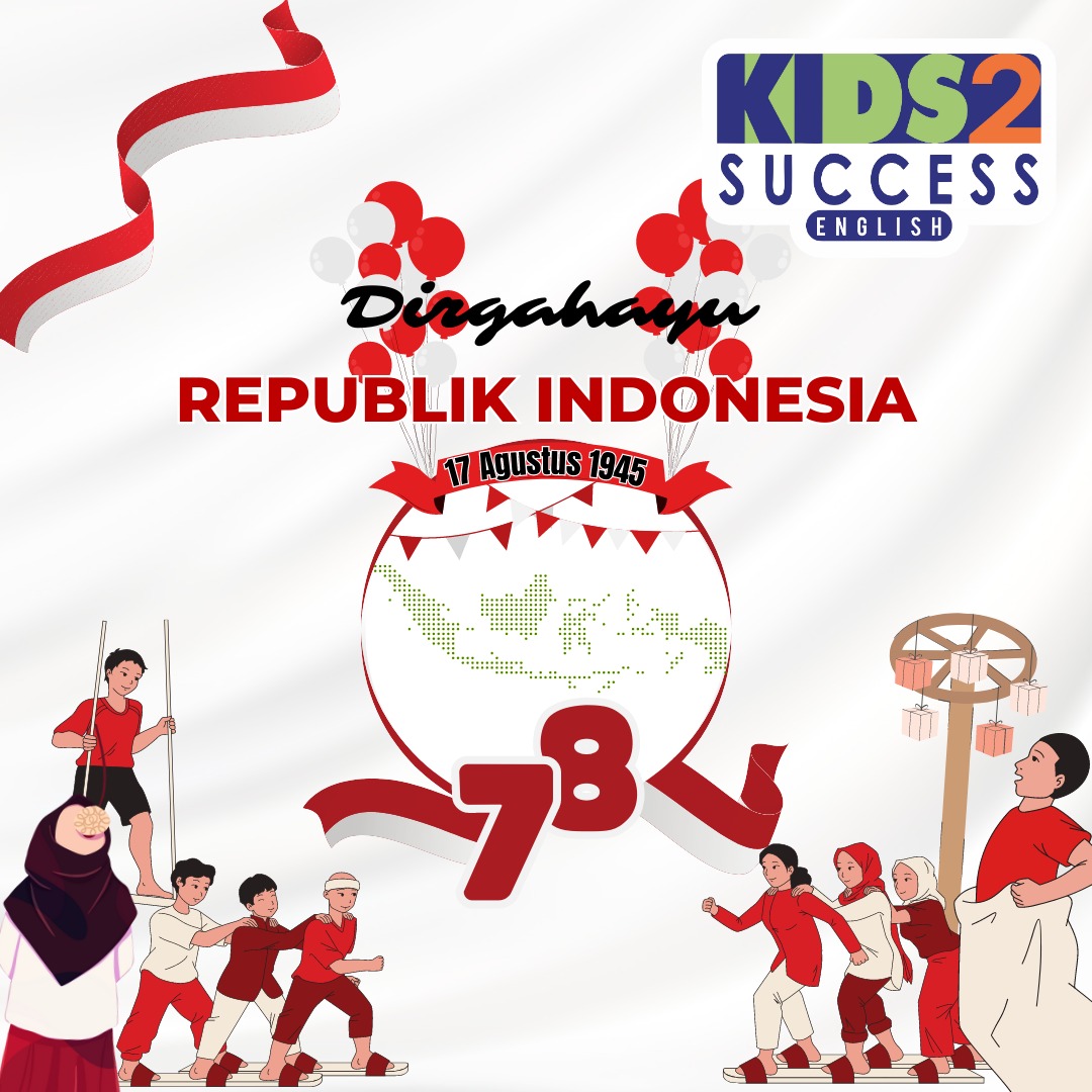 kids2Success1's tweet photo. Dirgahayu Kemerdekaan RI ke 78 🇲🇨
Terus melaju untuk Indonesia maju. 

#kursusbhsinggrisbintaro #kursusbahasainggris #kursusbhsinggrisanak #kursusbhsinggrisremaja
#englishcourse #bintaro #independenceday #indonesianndependenceday #terusmelajuuntukindonesiamaju #17agustus1945 https://t.co/XkUXN5pBT5