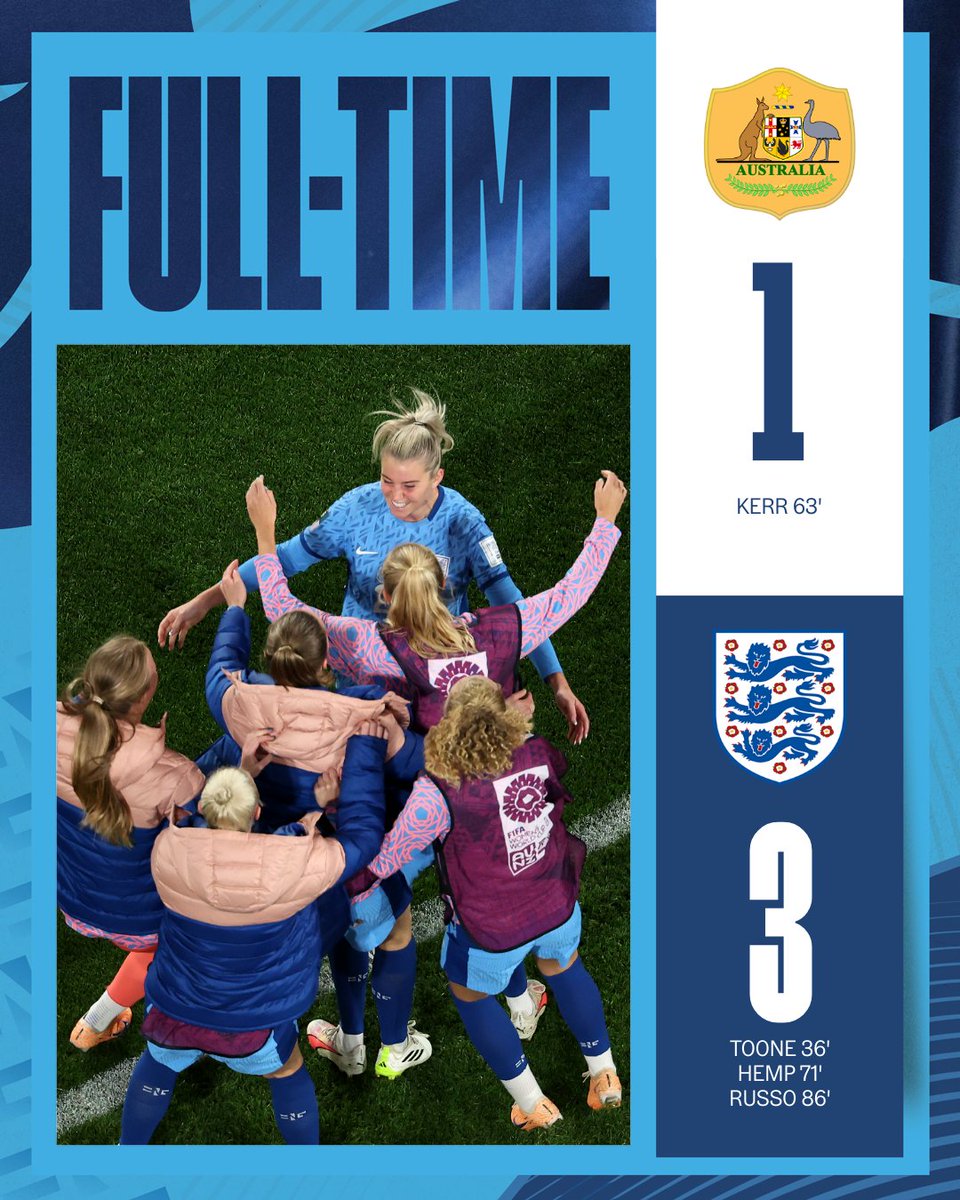 IT'S ALL OVER! 💪 The #Lionesses are through to their very FIRST #FIFAWWC final! 🤩