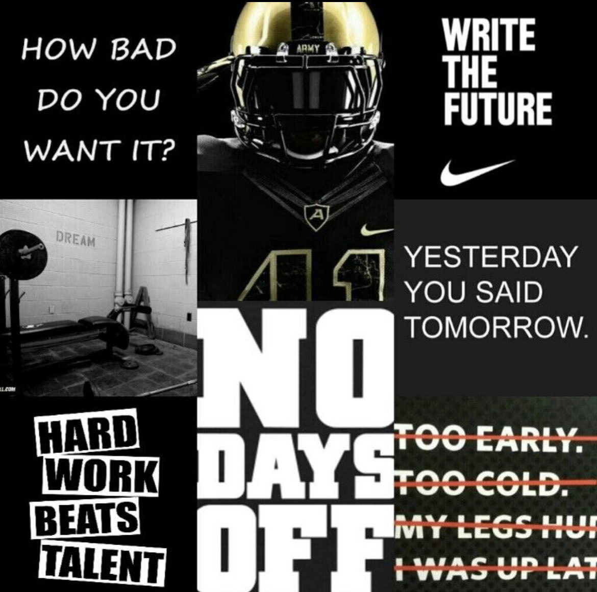 Scrimmage Day!  First test to see the kind of work we’ve put in…excuses to opportunity. Let’s go!