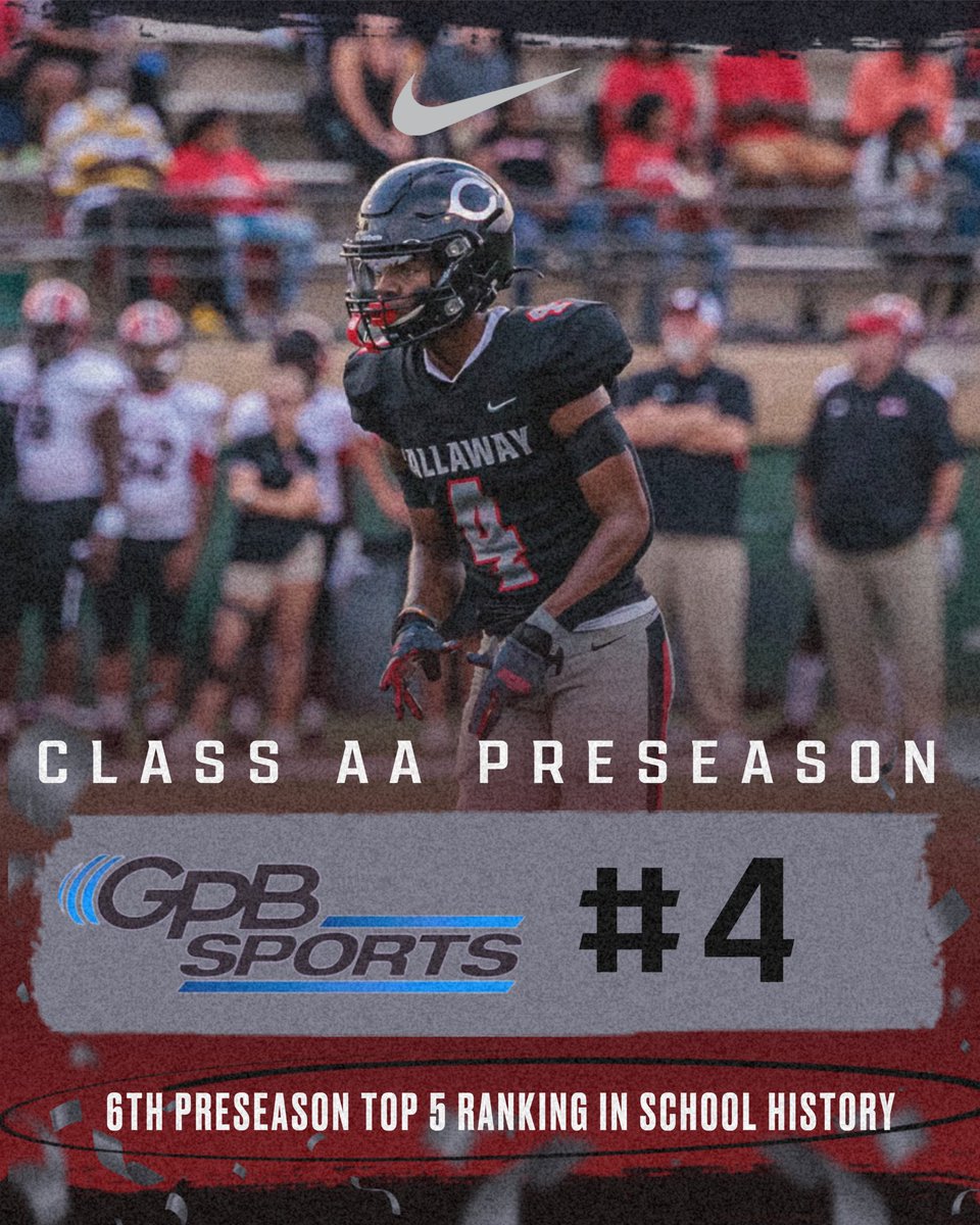 CavsRecruits's tweet photo. 𝐏𝐫𝐞𝐬𝐞𝐚𝐬𝐨𝐧 𝐓𝐨𝐩 𝟓🏅

We are proud to be ranked number 4 in this years @GPBsports Preseason Class AA Poll! This is the 6th Preseason Top 5 ranking in school history. #ᴄᴀᴠꜱᴏɴᴛᴏᴘ🔴⚫️⚔️ https://t.co/vQvyFU7utY