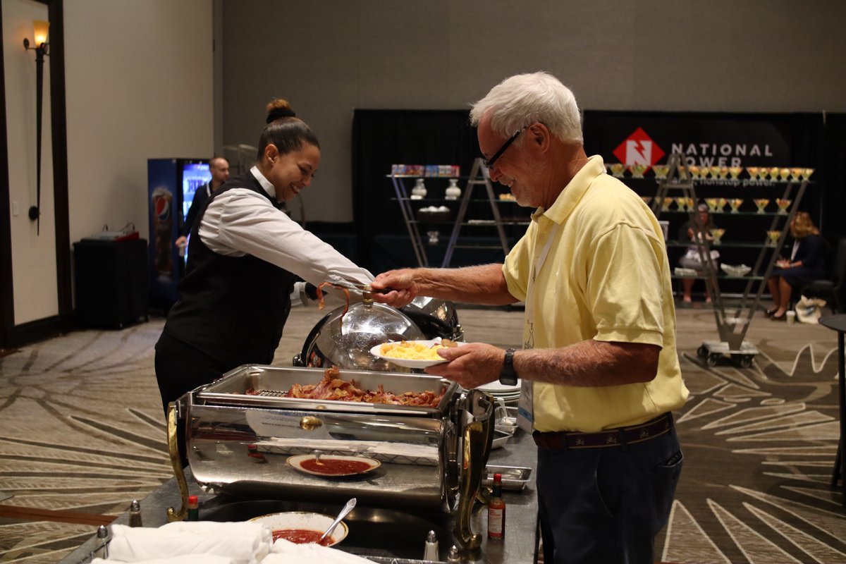 ElectriCitiesNC's tweet photo. Day 3 of #ECAC23 has just begun with a tasty breakfast buffet, sponsored by #SoutheasternConsultingEngineers! 🥓 https://t.co/GnkArdxfA5