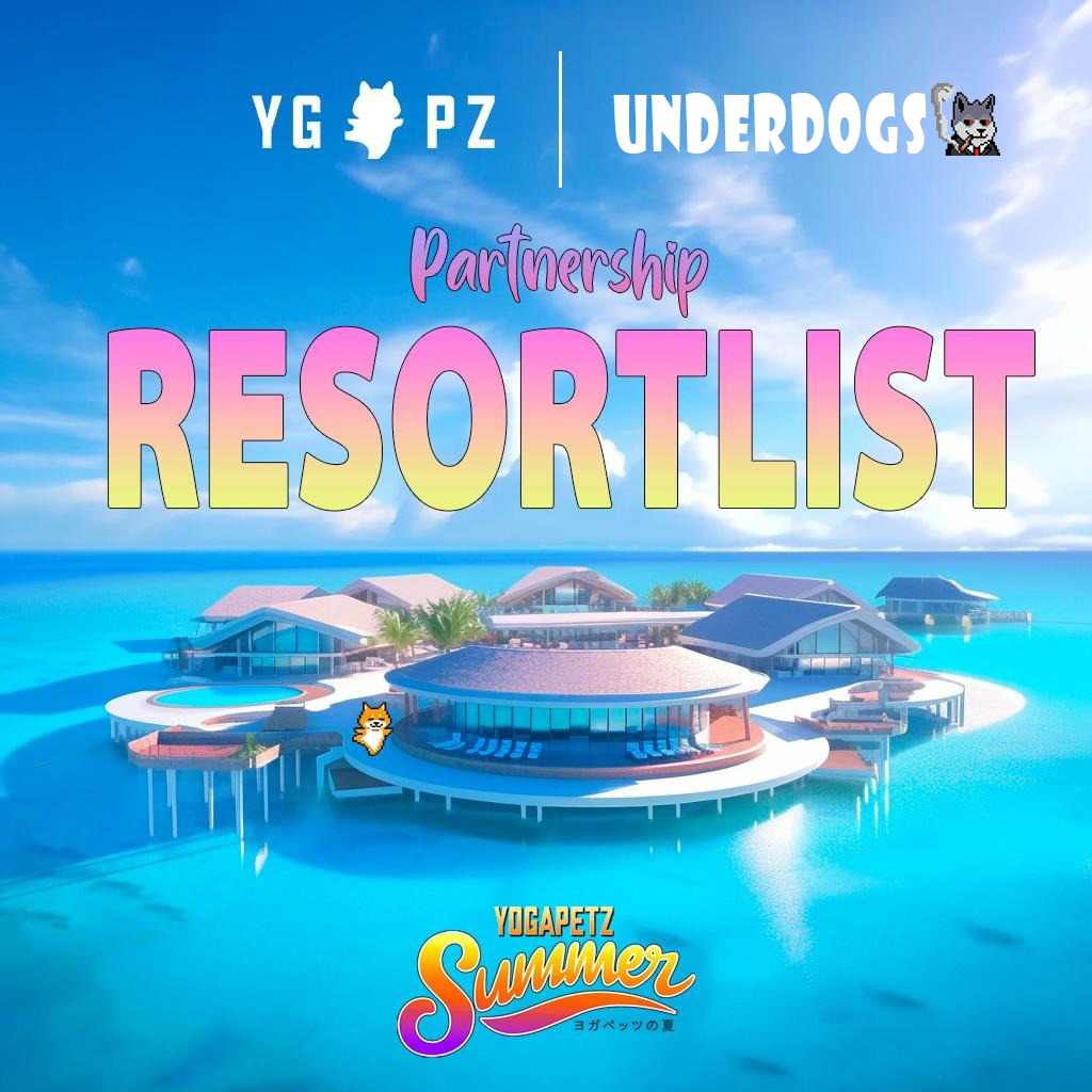 🎉The Underdogs x Petzland Resort🎉

It's #YGPZSummer 
🎁 1 winner for RESORTLIST

To enter: 
1⃣ Follow <a href="/yogapetz/">Yogapetz</a>, <a href="/keung/">Keungz</a>, <a href="/0xdebbie/">0xdebbie</a> &amp; <a href="/TheUnderdogsHK/">The Underdogs</a>
2⃣ Tag 3 Friends
3⃣ Like &amp; RT this post

⏰ Ends in 72 hrs
#NFT #NFTGiveaway #NFTCommunity #NFTs