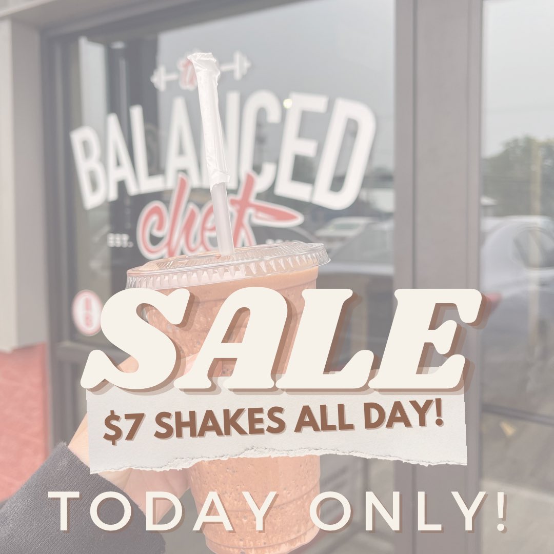 BalancedChefLLC's tweet image. $7 SHAKES! 🚨 TODAY ONLY! 

*Utica location only.