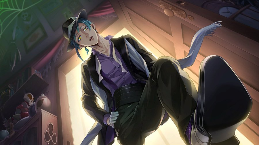 octavinellebot's tweet image. floyd leech - ssr dorm uniform (both ver.)