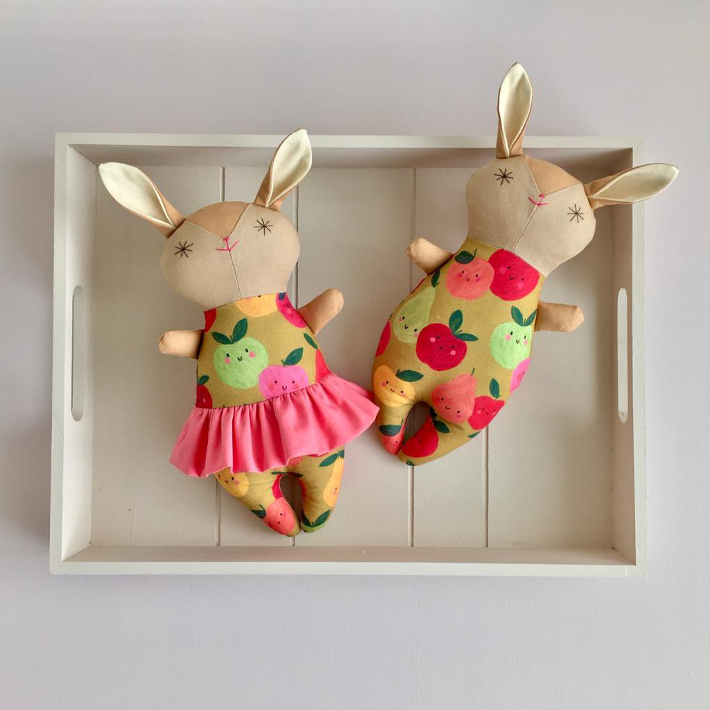 Bringing a little Apple bunny cuteness for you today. They and there fellow ballet pals will now be available with a choice of with or without rattle <a href="/greenwichmkt/">Greenwich Market</a> on the weekends yay! #handmadegifts #babygifts #doll #toy #bunnydoll #babyshower