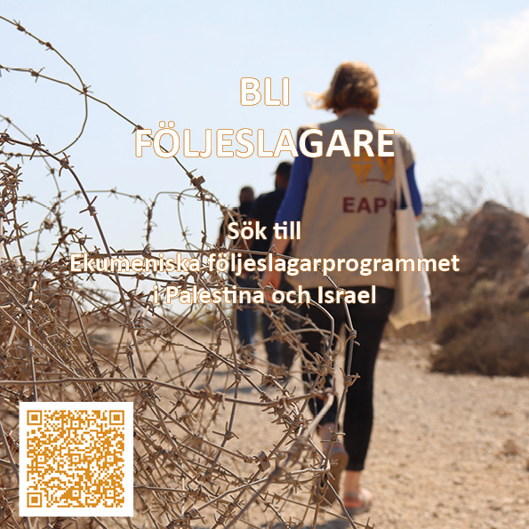 Bli följeslagare i Palestina och Israel! Sista ansökningsdag på söndag 20 augusti!
foljeslagarprogrammet.se/engagera-dig/b…
#SlåFöljeFörFred