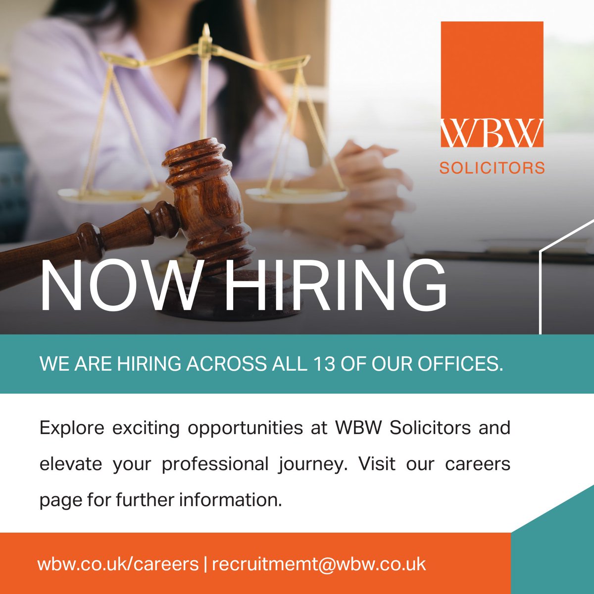Ready for your next big move? 💼 WBW Solicitors is hiring!  If you're ready to embark on a new professional chapter, we'd love to hear from you. 📖✨

#JobOpportunity #LegalCareers #JoinOurTeam #LegalProfessionals