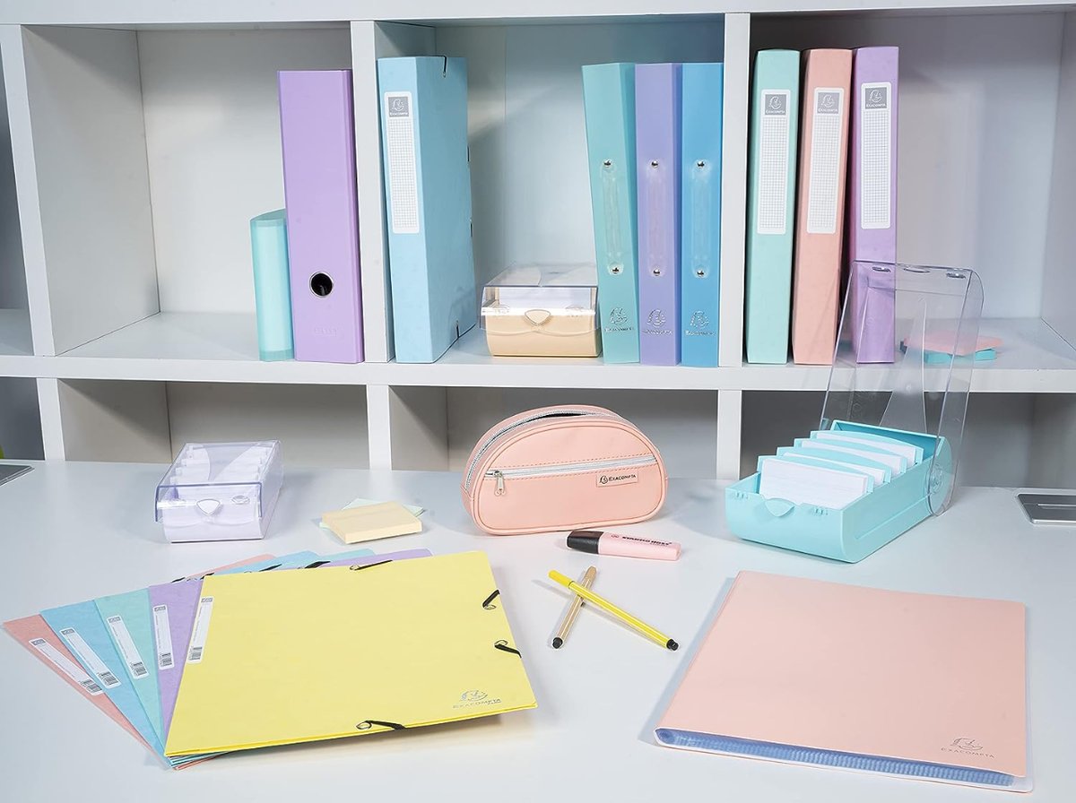 Our Aquarel Bunny Boxes are great for storing revision cards in, keeping things out of the way and are easily transportable. They can hold up to 900 A7 sized cards. We also make Bristol Record Cards which are PEFC Certified.

#aquarel #exacompta #studygram #bunnybox #revisioncard