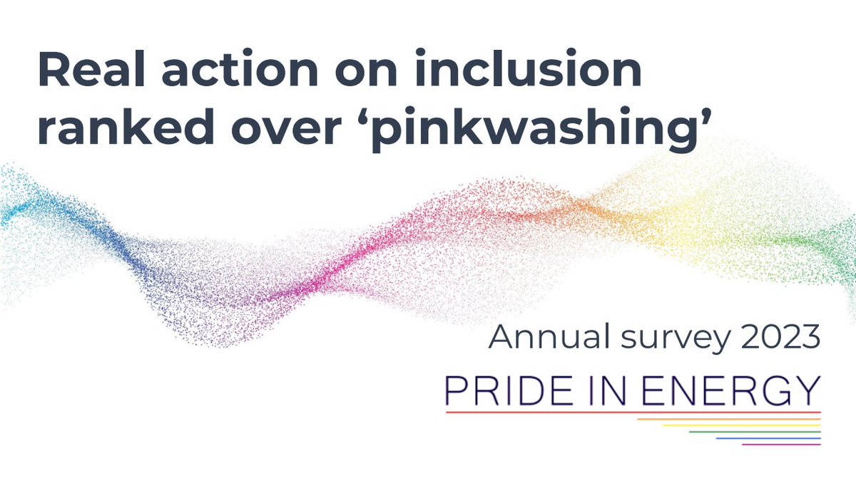 PrideInEnergy's tweet photo. Our 2023 annual survey results have shown some clear patterns developing and given us a strong steer on the changes needed within the sector! #poweringequality
https://t.co/5luUhXLkQz https://t.co/3RYupojSCC