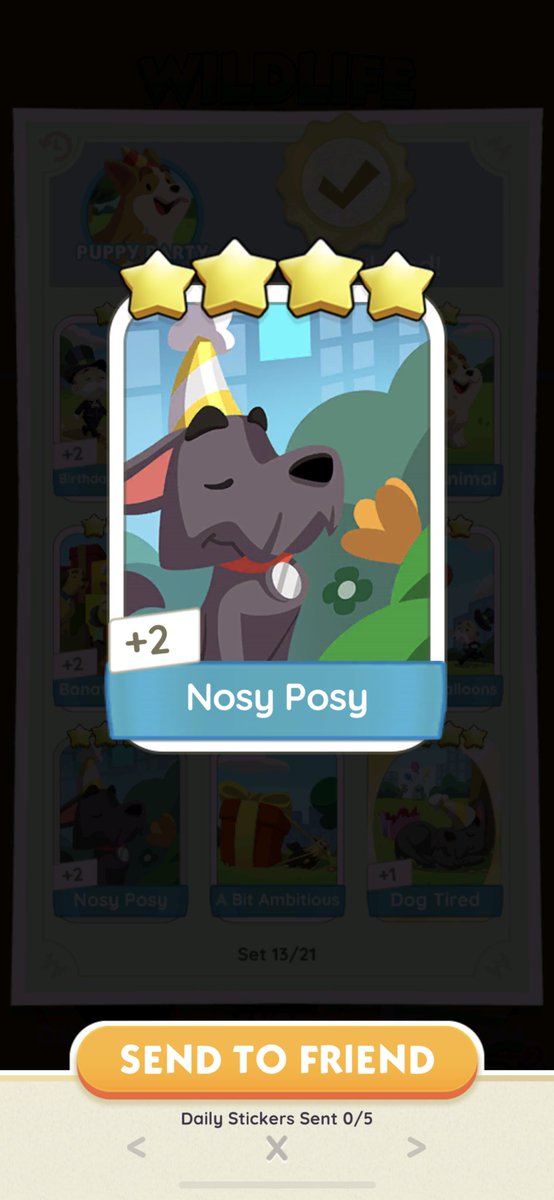 wikitobio's tweet photo. wtt lft monopoly go sticker

want: mama mammoth 
have: nosy posy, pet pegasus, spot on

reply if u have!! (i don't trade first)

@MGoTrading #MonopolyGo
#MonopolyGoTrade https://t.co/6KNOYvzfw2