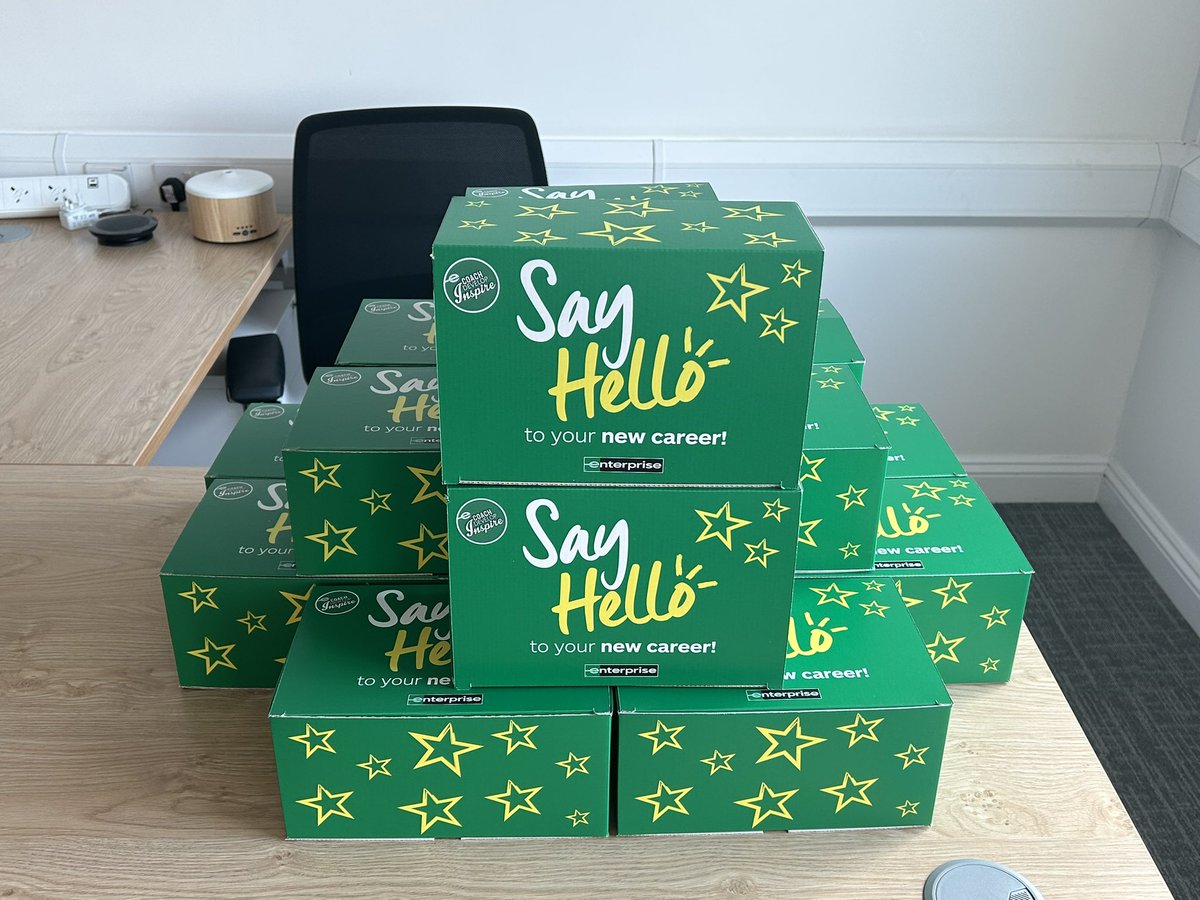 “Say Hello” to the new hire boxes in Group U2. Looking forward to welcoming another 17 new hires into the business on Monday 👋💚