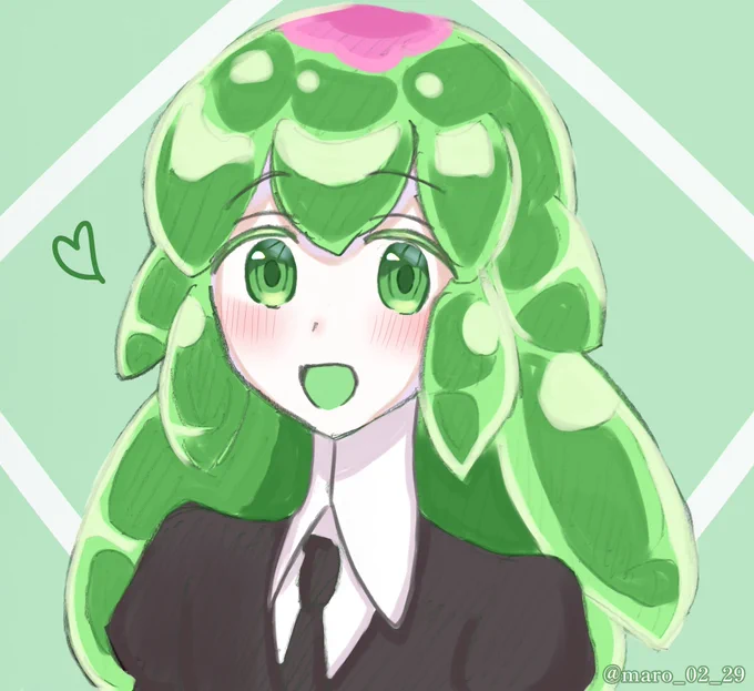 ウォーターメロンちゃん! #housekinokuni_fanart    #ウォーターメロントルマリン #宝石の国  #housekinokuni  #イラスト 