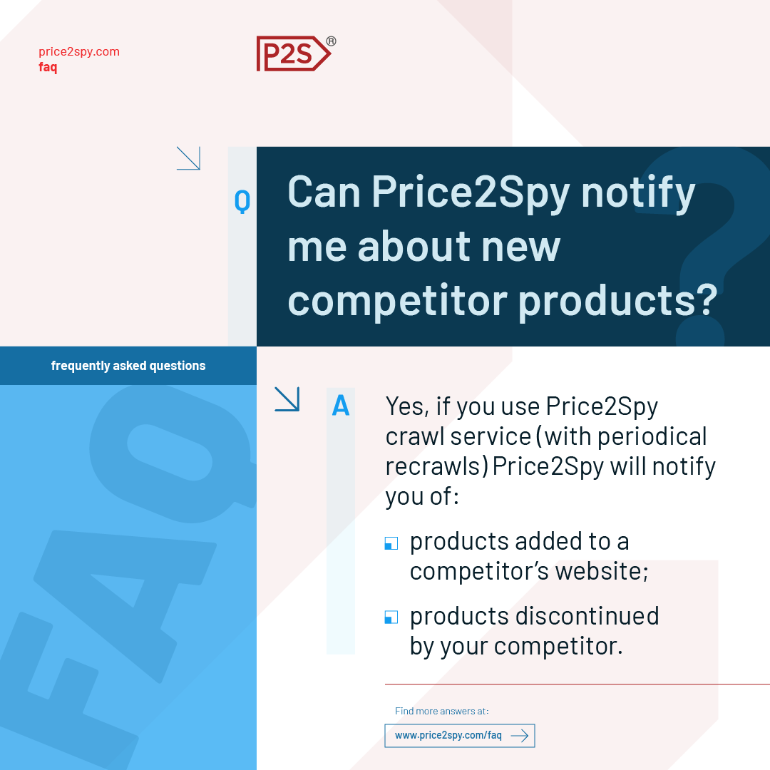 Price2Spy's tweet image. 1/2
Price2Spy allows its clients to gain insights into historical prices and price trends of competition as well as to be notified in real-time of any inventory and price changes or price violations via alerts mechanisms, reports, and analyses.
#webcrawling #dataextraction #FAQ