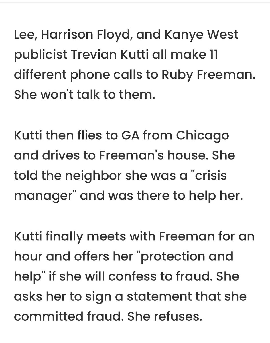 The duplicity and coercion that the Trump team exerted on Georgia election worker Ruby Freeman, summarized here via @RonFilipkowski meidastouch.com/news/geogia-tr…