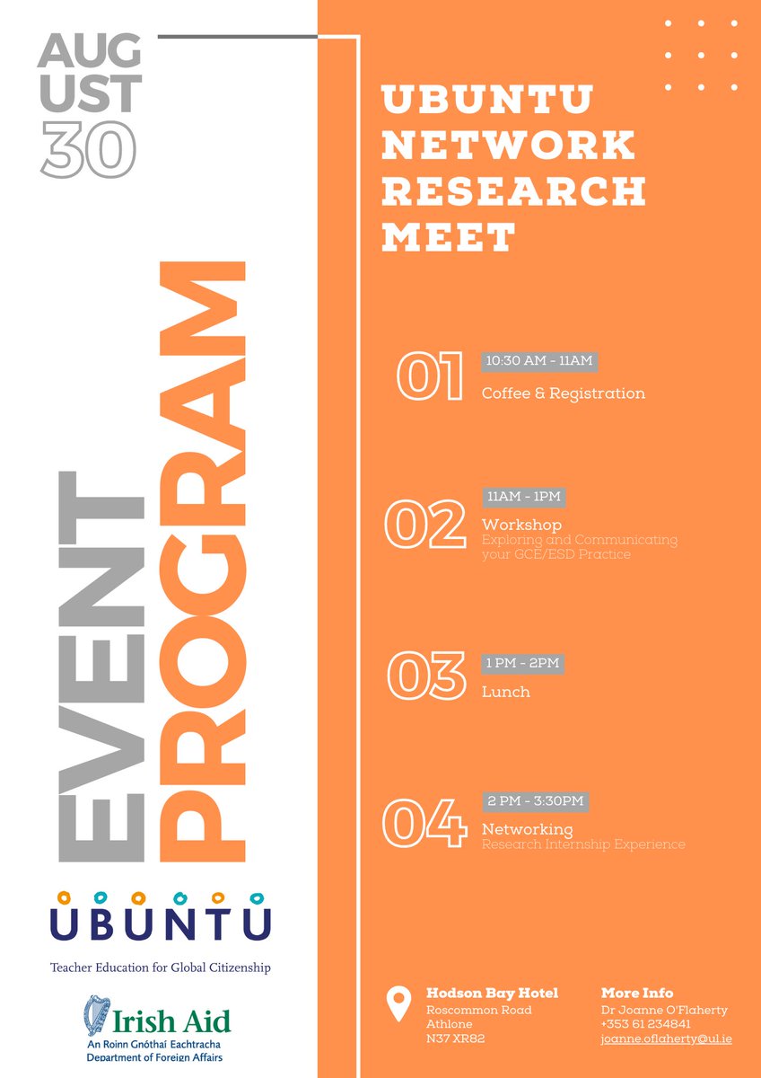 📢2 weeks until Ubuntu's Network Research Meet! Have a look at the day's agenda below. We are looking forward to seeing you all! #ResearchMeet #GCE #TeacherEducation