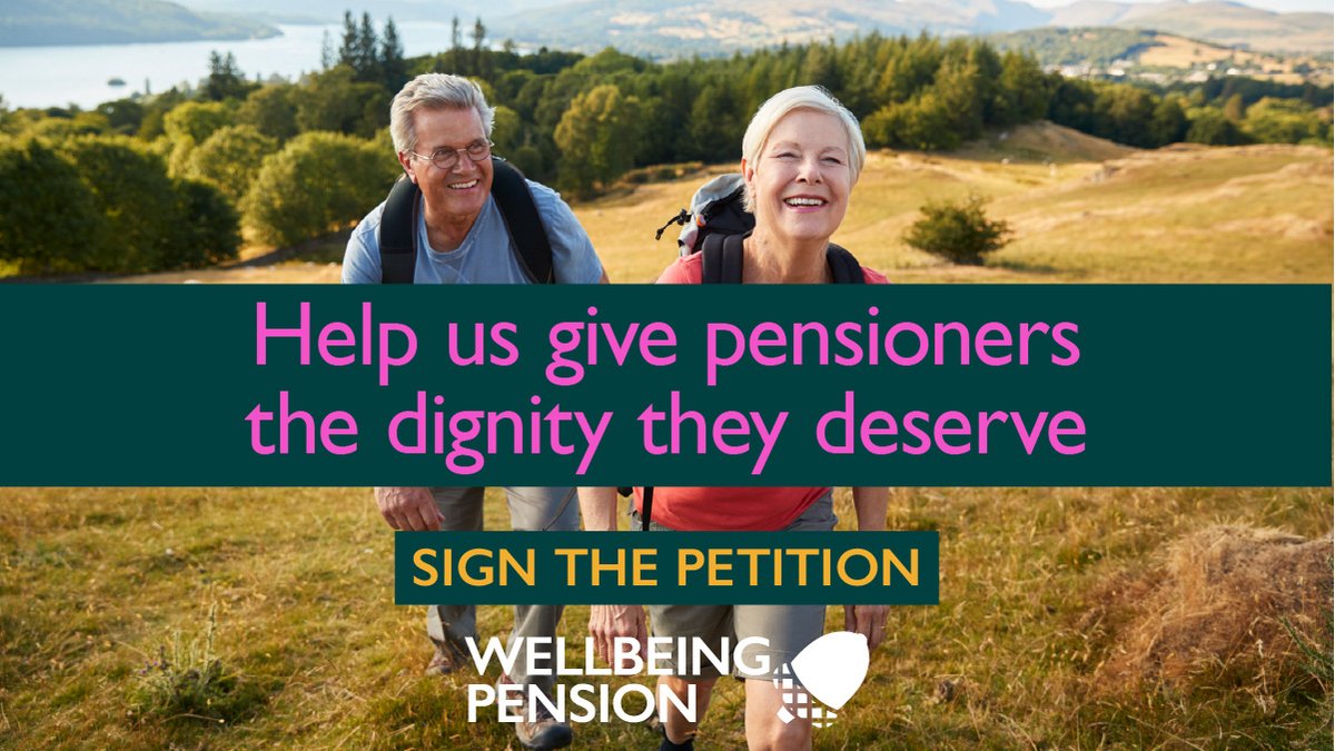 Well_pension's tweet photo. Sign the petition to implement the Wellbeing Pension of £235 per week, now!
https://t.co/Pw3kKrQwZv https://t.co/HfdTD1MA3a