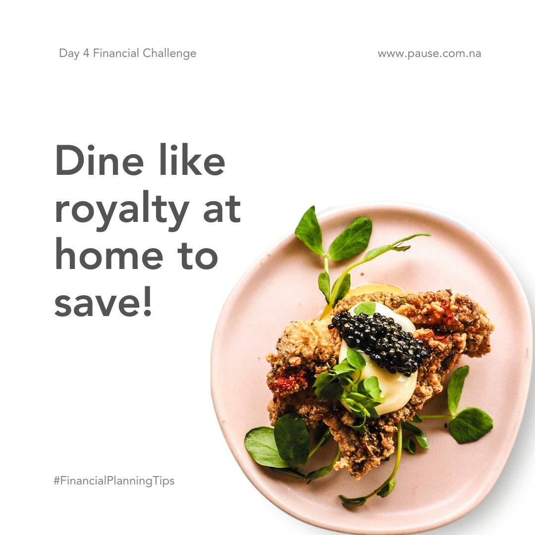 Pause_Finance's tweet photo. Day 4  #FinancialPlanningChallenge

Eating out can drain your purse faster. Cook at home – it's cheaper and healthier. https://t.co/QtGBhzgcXf