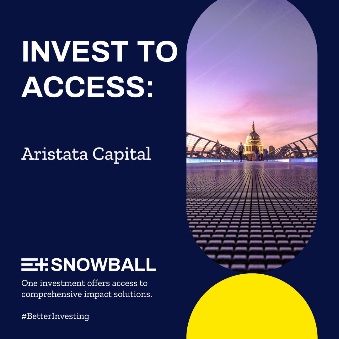 One investment in Snowball offers access to comprehensive leading impact solutions. This week we're featuring our new investment into Aristata Capital the world’s first litigation funder of its kind. snowball.im/blog/snowball-…