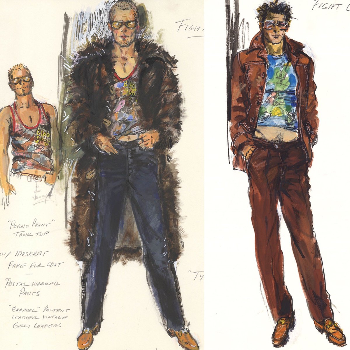 Tyler Durden by costume designer Michael Kaplan for Fight Club (1999)