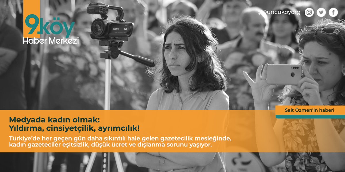 9uncukoyorg's tweet photo. Medyada kadın olmak: Yıldırma, cinsiyetçilik, ayrımc��lık! 

Türkiye’de her geçen gün daha sıkıntılı hale gelen gazetecilik mesleğinde, kadın gazeteciler eşitsizlik, düşük ücret ve dışlanma sorunu yaşıyor.

Sait Özmen, dört kadın gazeteci ile meslekteki deneyimlerini 9. Köy için sordu: https://t.co/yd4IITslu5

@sait_avasipi
#kadın #medya
