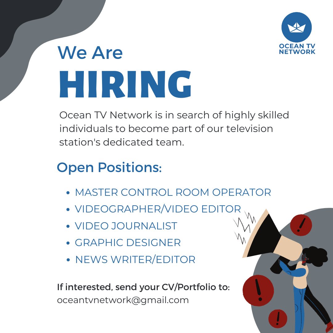 If you’re interested in joining our team, email us at oceantvnetwork@gmail.com