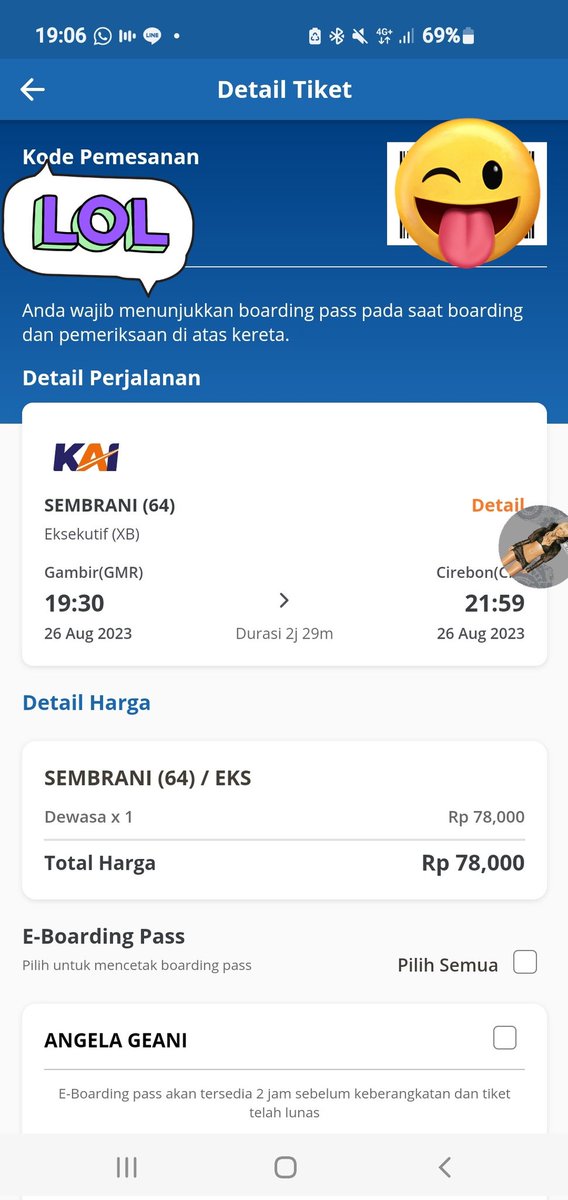 tadi siang gak dapet, coba lagi yg malem udah pasrah dapet sukur gak yaudah . ehh ternyata dapettt <a href="/KAI121/">Kereta Api Indonesia</a>