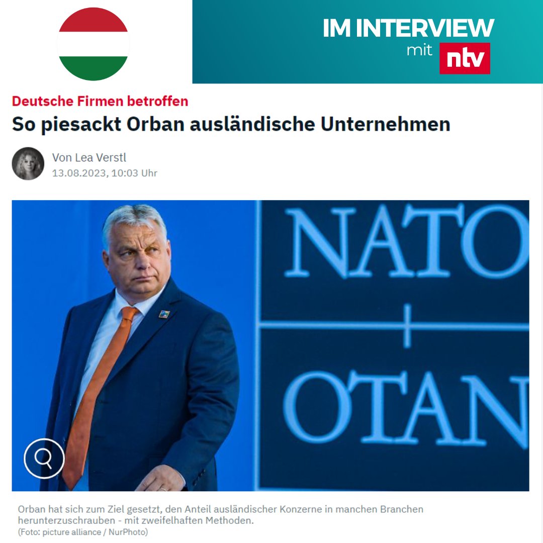 Ost-Ausschuss der Deutschen Wirtschaft e.V. (@ostausschuss) on Twitter photo <a href="/ntvde/">ntv Nachrichten</a>: lnkd.in/ees-rkJn
Aufwändig recherchierter Beitrag beschreibt, wie 🇭🇺 Regierung ausländische Unternehmen in bestimmten, strategischen Branchen unter Druck setzt und so aktuell die traditionell guten Investitionsbedingungen im Land untergräbt. <a href="/LeaVerstl/">Lea Verstl</a> #Ungarn <a href="/ntvde/">ntv Nachrichten</a>: lnkd.in/ees-rkJn
Aufwändig recherchierter Beitrag beschreibt, wie 🇭🇺 Regierung ausländische Unternehmen in bestimmten, strategischen Branchen unter Druck setzt und so aktuell die traditionell guten Investitionsbedingungen im Land untergräbt. <a href="/LeaVerstl/">Lea Verstl</a> #Ungarn