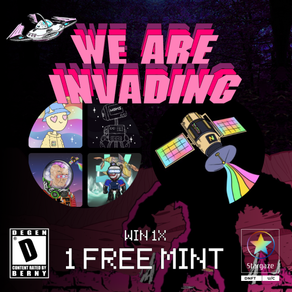 The_Network_DAO's tweet photo. The legendary @HeadmasterBerny is bringing a new INVADERS game to NFTs on @StargazeZone!
To celebrate the upcoming mint, we're giving away 1 FREE MINT! 
To Enter:
-Follow @The_Network_DAO &amp;
@HeadmasterBerny
-Like and Repost
-Tag 3 Frens
ends in 24 hrs https://t.co/7NOiOfS8bq
