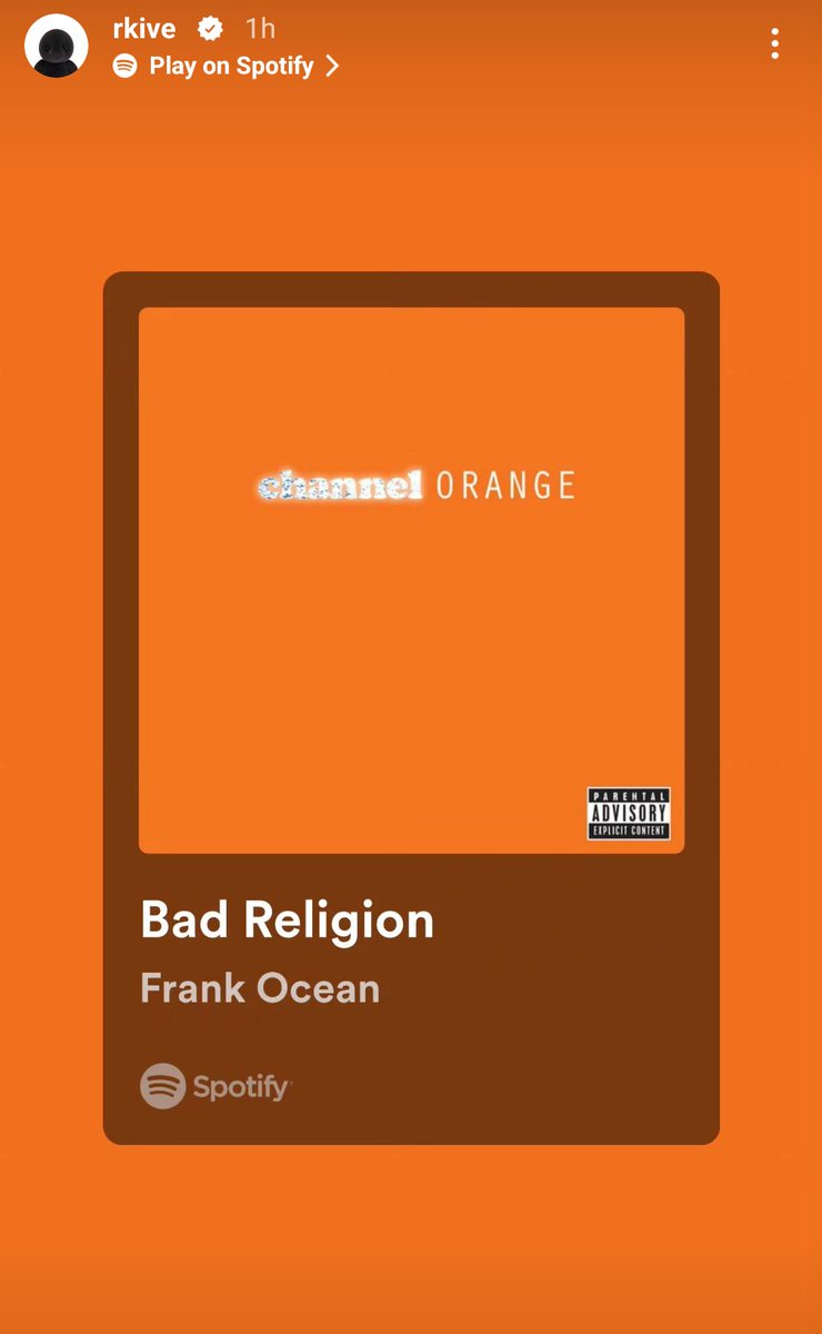 Namjoon's Instagram Story

'Bad Religion' Frank Ocean

"It's a, it's a bad religion
To be in love with someone
Who could never love you
Oh, oh, oh, only bad, only bad religion
Could have me feeling the way I do" 🥹

#방탄소년단RM #RM