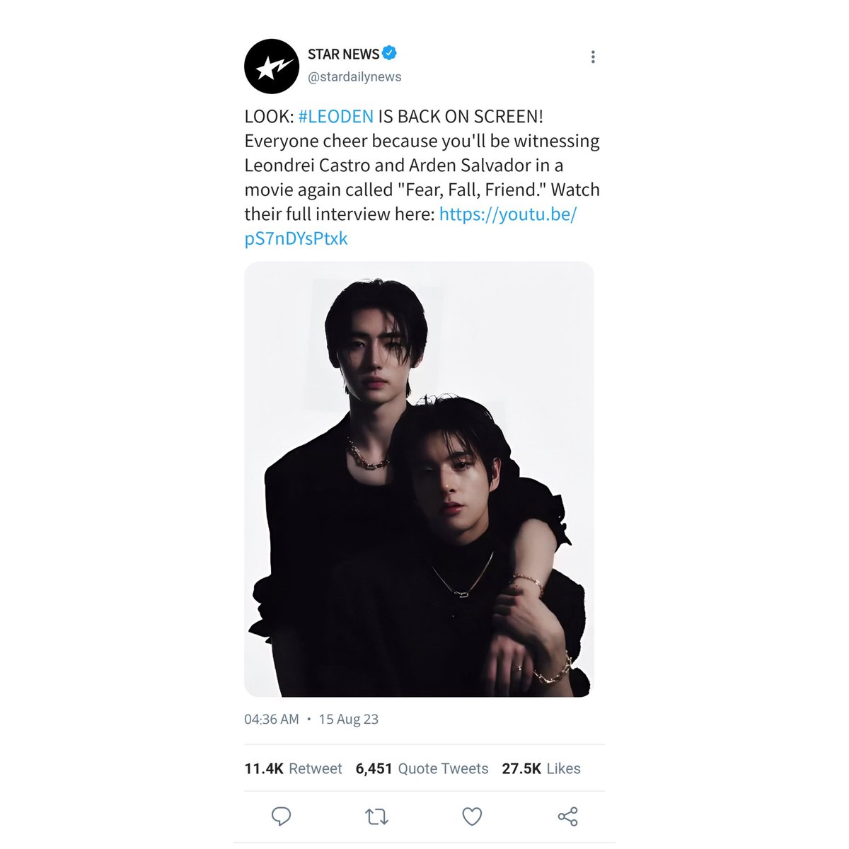 orphicpen's tweet image. fear, fall, friend.
— stars, co-actors, best friends, but the other one is madly falling. a jakehoon filo au wherein leaondrei (sjy) is not just arden's (psh) loveteam but also his best friend, whom he wishes to be his lover. 

• records from #SHELF523