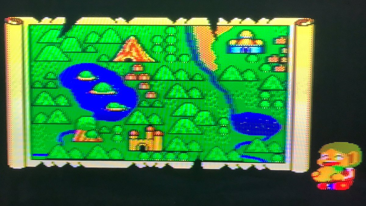 sekiro_51's tweet image. 欧州版セガマスターシステムⅡ起動確認‼︎👍これがッ！これが本体内蔵アレックスキッドのミラクルワールド👊ザ･ワールド‼︎⚙️(違😅)
なにィィィーッ！
おにぎり🍙がッ
ハンバーガー🍔にッ
変えられているッ‼︎👀
 #segamastersystem2  #SEGA
 #MasterSystem  #AlexKidd 
 #AlexKiddInMiracleWorld