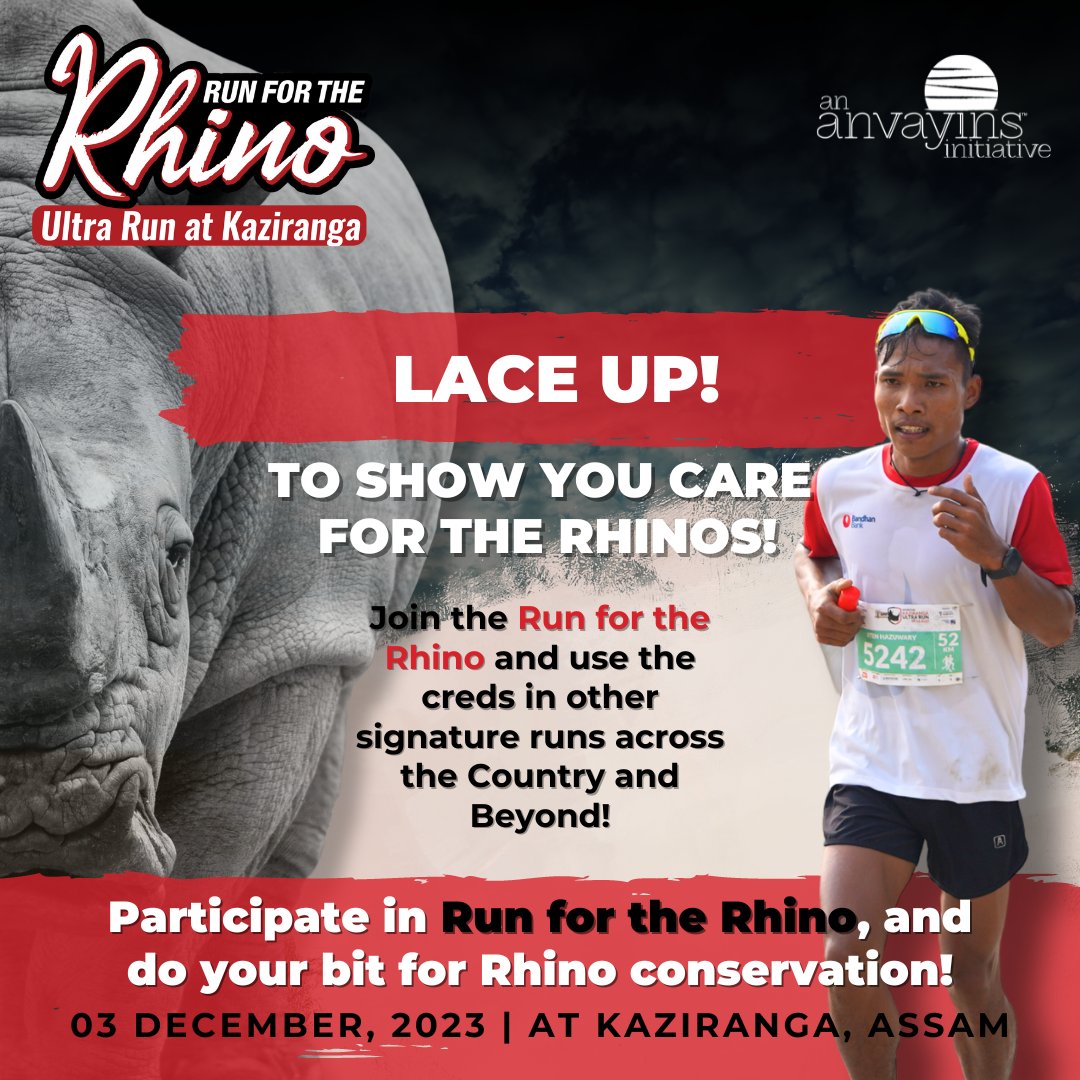 AnvayinsEvents's tweet photo. Announce your commitment to nature and register for the Run for The Rhino Now! 🦏
For registrations, contact us at +91 9819162456 or click on the link: https://t.co/seyj8Q1H6k
#RunningMan #runner @adilnargolwala @foreseesaurabh #marathon #indianrunner #runnersofindia #Rhino https://t.co/WVY8ZxQtv6