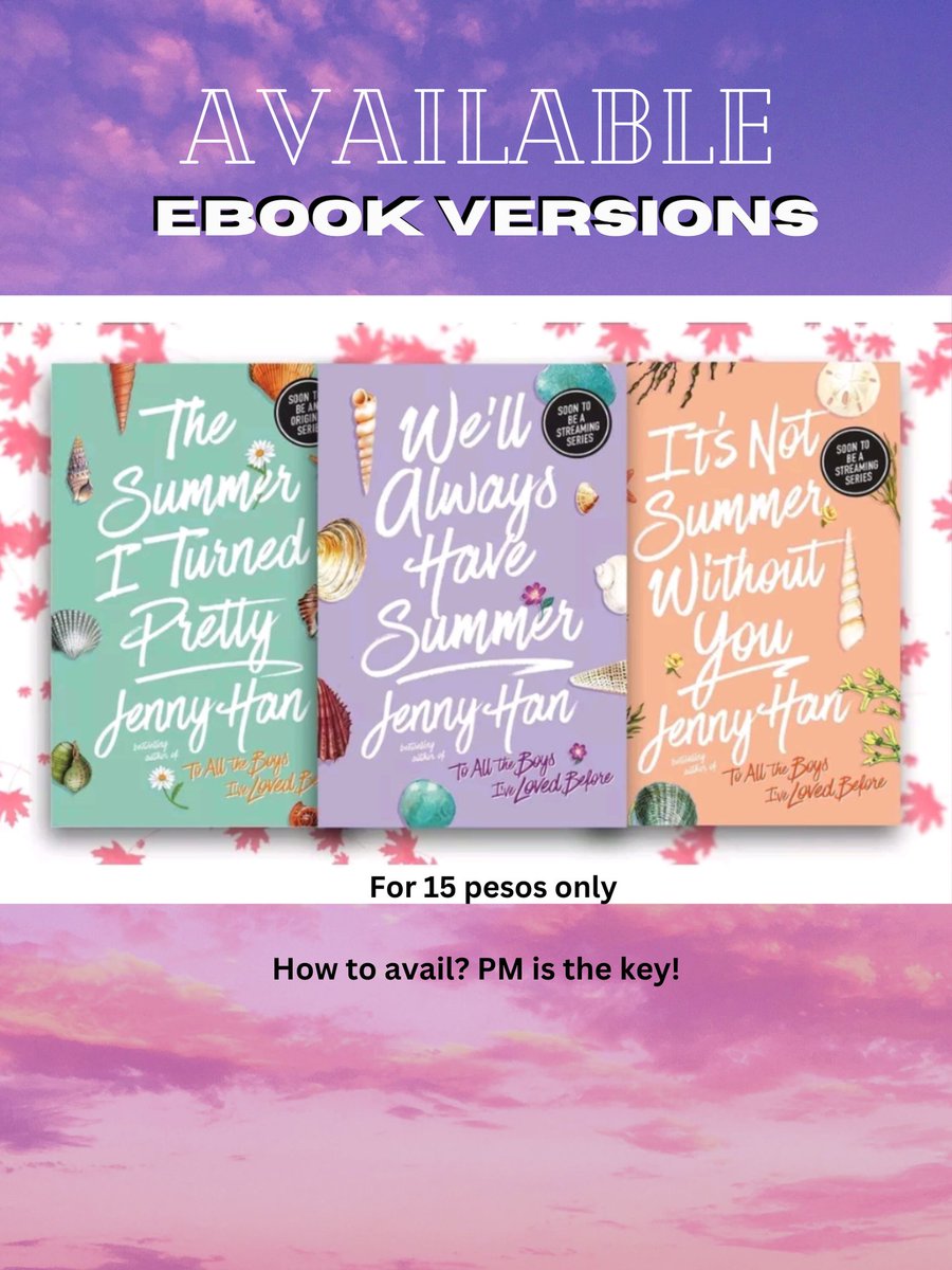 noonasells's tweet photo. The Summer I Turned Pretty (ebook ver) Available!! 💘🤌

How to avail?
- just dm me 
- send payment thru gcash
- and i will immediately send the soft copy of the story

EZ, right? 🤗 a lot more stories available, just pm your requests https://t.co/0aNNROKXjB