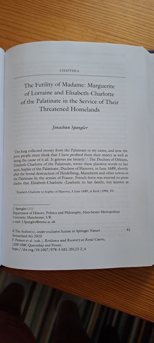 This book has finally arrived in hardback! I love writing about Liselotte and other women who held the position of Second Lady of the court of France. Thanks to great editors of this beautiful book! #royalstudies #frenchhistory #Versailles