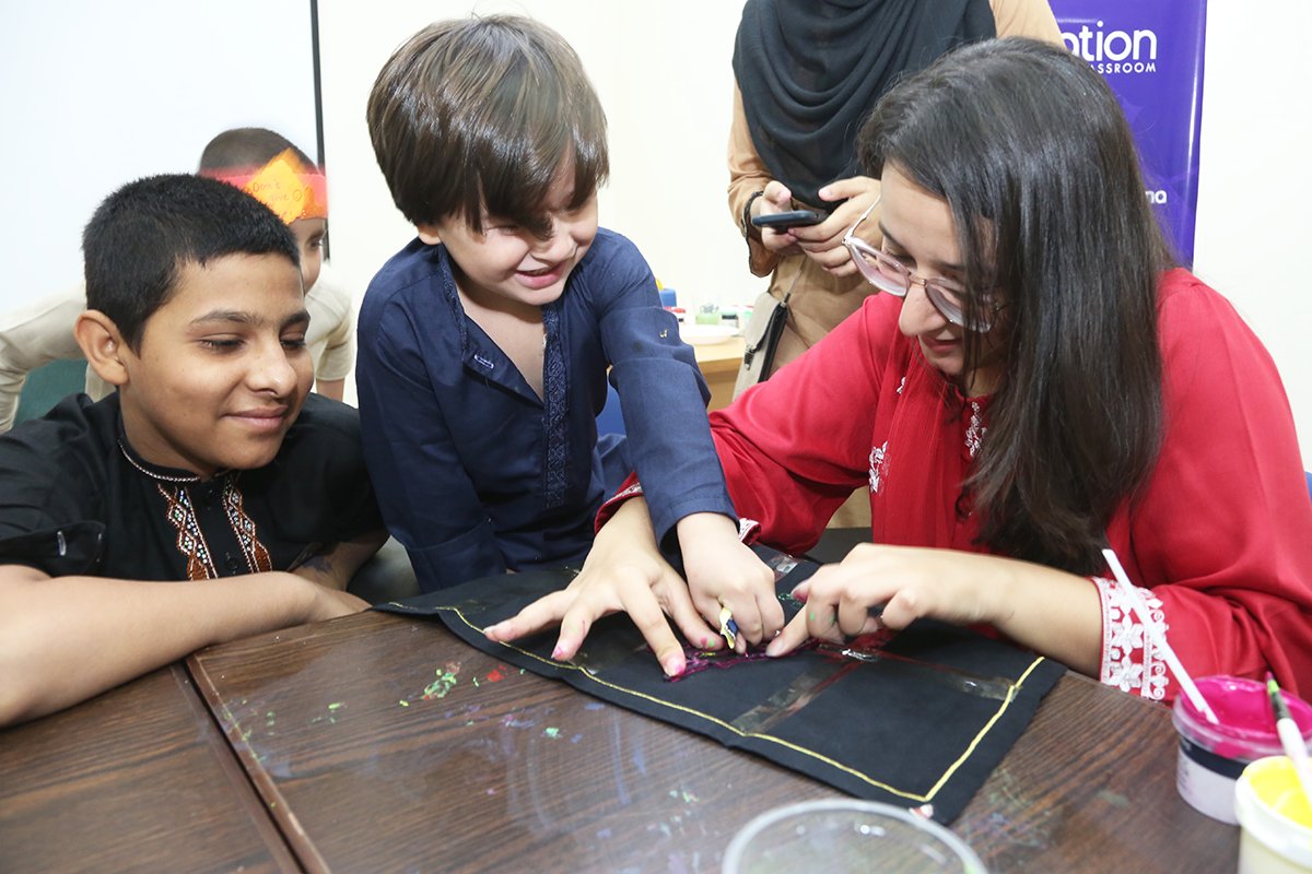 SKMCH's tweet photo. On Saturday, eager young minds, in a bid to foster holistic healing, embarked on a captivating journey to explore the mysteries of space while participating in a remarkable space-themed art project led by the talented @explorebyyumna at SKMCH&amp;RC, Lahore

#SKMCH https://t.co/VUwl1u3Qc8