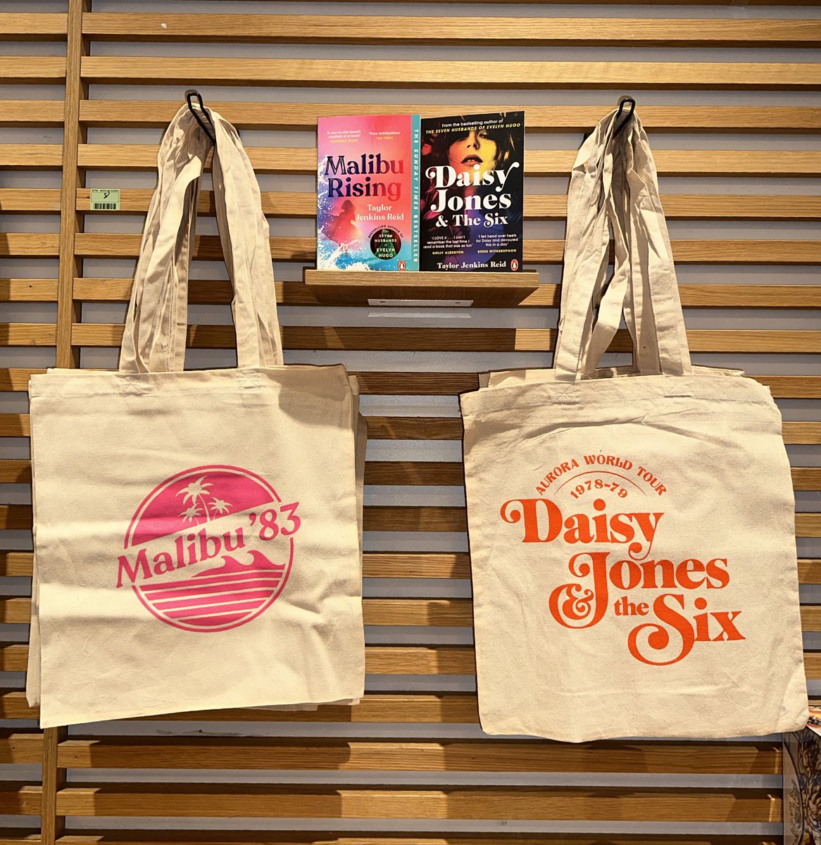 CARRIE SOTO IS BACK TOTE BAGS ARE NOW GONE 🥹 We have a few of Daisy Jones & the Six and Malibu Rising totes left!! FREE with purchase of their respective book.