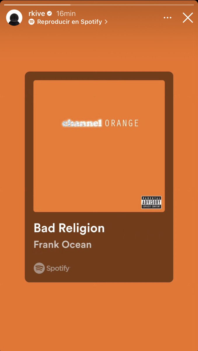 IG | #RM 

Nueva historia de Namjoon en Instagram: 

🎵 Bad Religion - Frank Ocean